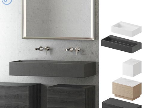  浴室家具 Keuco 90 系列3d模型 