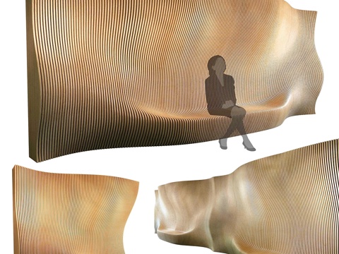  参数化墙面 0013d模型 