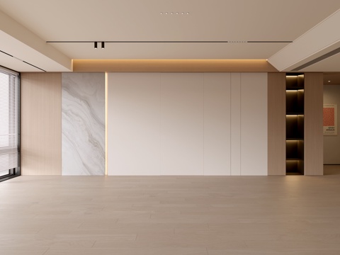  现代客厅 奶油客厅 沙发背景墙 客厅背景 奶油风背景墙3d模型 