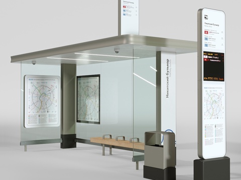  莫斯科交通站台 单体3d模型 