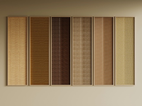 藤编柜门su模型