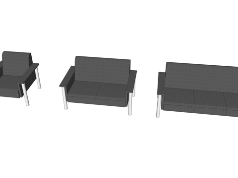 沙发 办公沙发 办公家具su模型