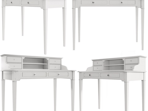  Dantone Home牛津书桌带层架3d模型 