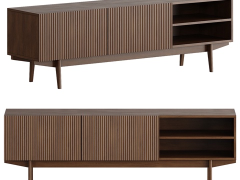  现代意式 Puzzlemebel Kelly 实木电视柜3d模型 