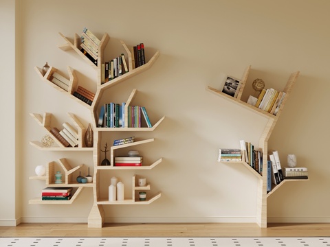  现代异型书架su模型 