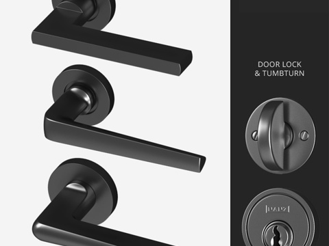  门把手 Nanz N ° 2065, 2085, 20793d模型 