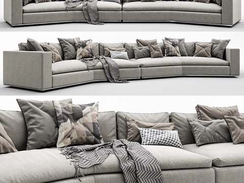  Minotti Hamilton 组合 133d模型 