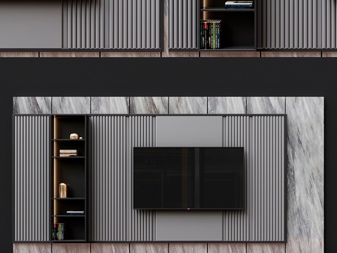  电视区域 383d模型 