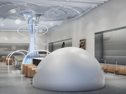 咖啡店 奶茶店 最新全套施工图 效果图合集cad施工图