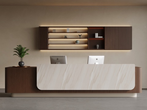 中古风前台su模型