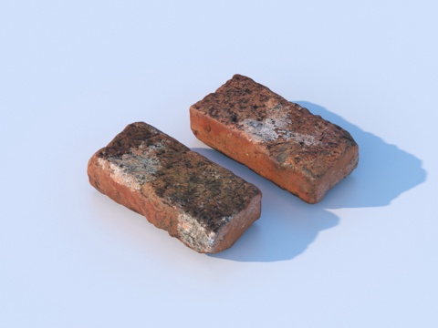  红砖  砖头 水泥砖 混凝土砖3d模型 