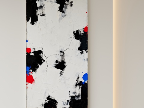  现代抽象装饰画su模型 