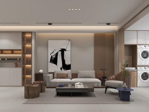  客餐厅沙发餐桌椅3d模型 