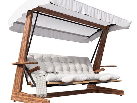  Luna 2600豪华花园秋千椅3d模型 