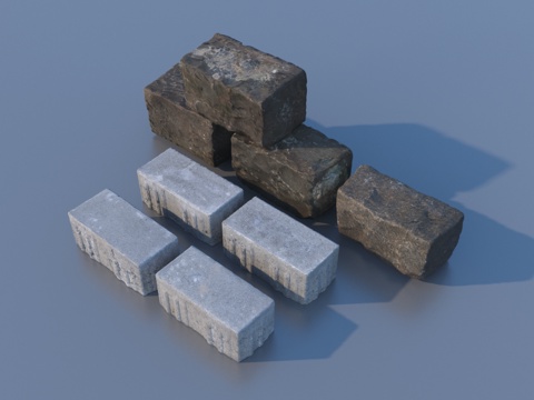  石头 石块 岩石3d模型3d模型 