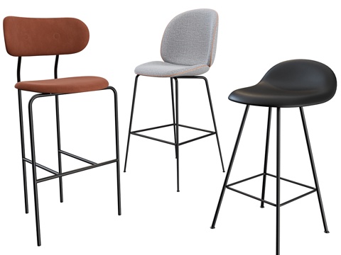  GUBI吧椅及凳子系列3d模型 