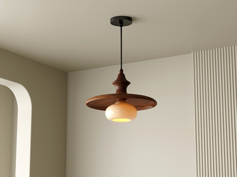  法式餐厅吊灯 中古吊灯 实木吊灯 吧台吊灯su模型su模型 