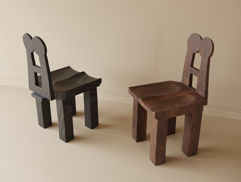 现代单椅 餐椅su模型