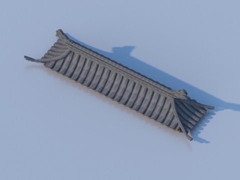  屋檐 挑檐 瓦片 建筑 构件3d模型 
