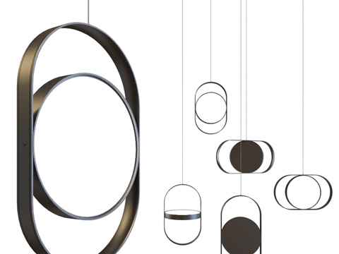  KUU - 可翻转吊灯3d模型 