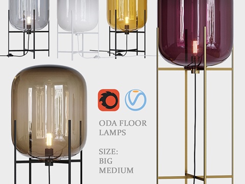  Oda落地灯3d模型 