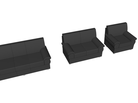 沙发 办公沙发 办公家具su模型