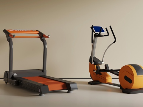  现代健身器材3d模型 