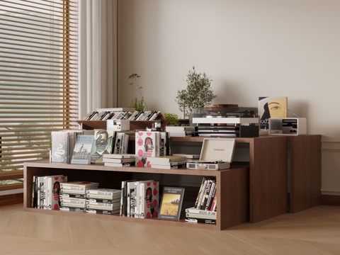  现代书架su模型 