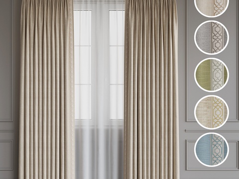  带饰带门帘13d模型 