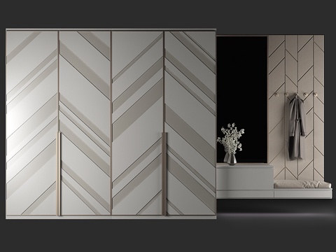  玄关家具组合 623d模型 