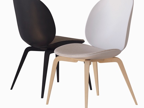  甲虫椅木质底座023d模型 