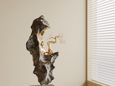 新中式雕塑su模型