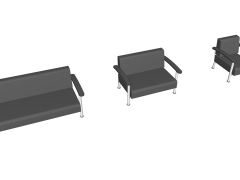 沙发 办公沙发 办公家具su模型