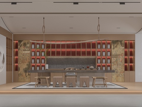  接待休闲区植物景观3d模型 