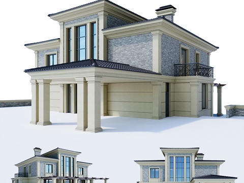  经典住宅3d模型 