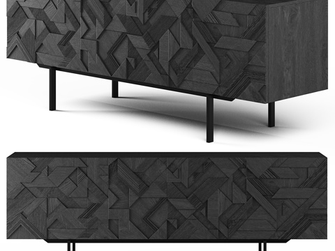  Globewest Ethnicraft 四门餐边柜3d模型 