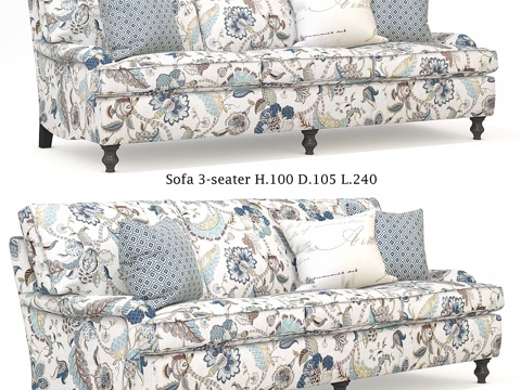  Minerva 三人座Mantellassi沙发3d模型 