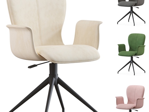  现代 ASPEN 布艺办公椅3d模型 