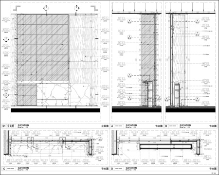  柜子节点 装饰柜 玄关柜 柜体节点cad施工图 