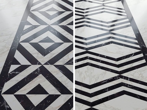  马迪克大理石瓷砖与装饰3d模型 