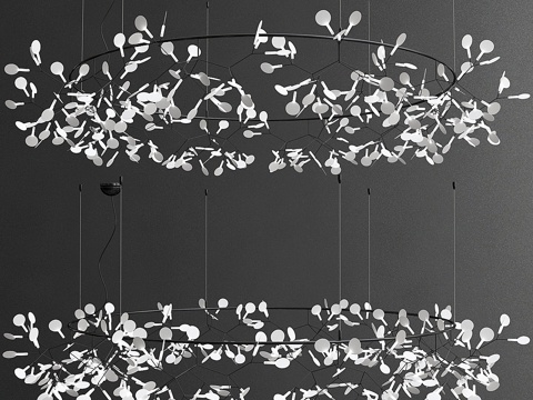  Moooi大型黑色吊灯3d模型 