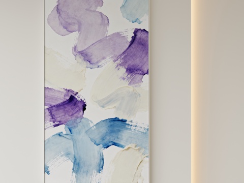  现代抽象装饰画su模型 