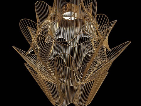  Terzani moire 吸顶灯 3D模型3d模型 