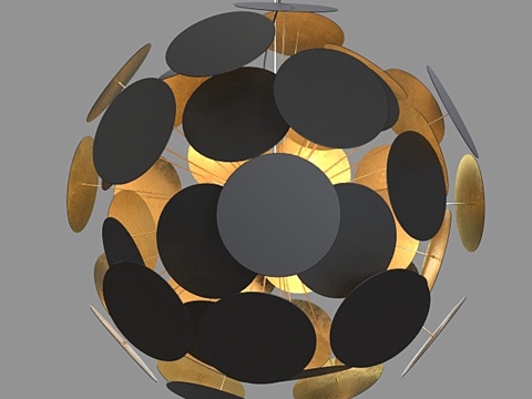  Zuma线点缀吊灯3d模型 