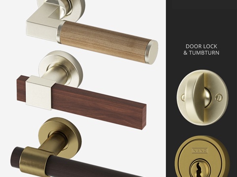  门杠杆式把手 Nanz N ° 2036, 2082, 223d模型 