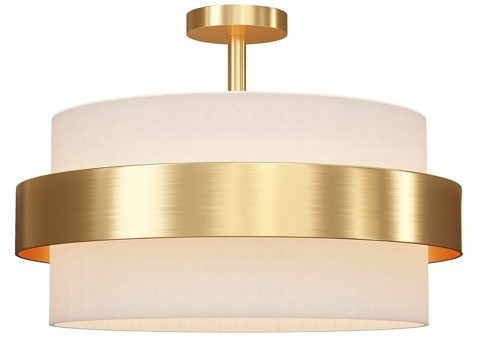  现代轻奢圆形吸顶灯3d模型 