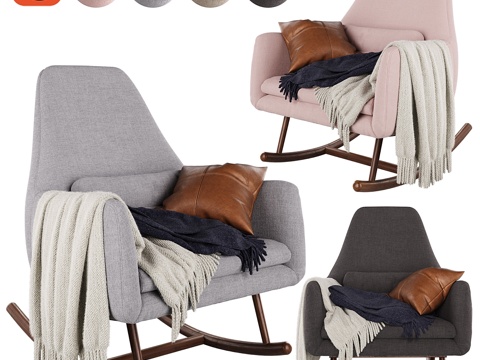  CB2上汽昆腾摇椅3d模型 