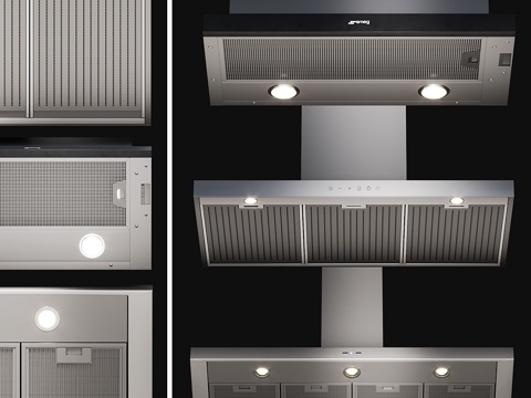  厨房电器 Smeg 抽油烟机套装 23d模型 