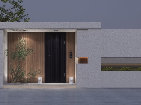  院子进户门小象门墩3d模型3d模型 