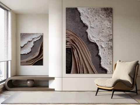  现代轻奢挂画3d模型 